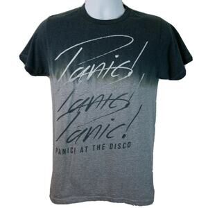 Official Panic at the Disco Band Manhead Grey Tshirt Size Small